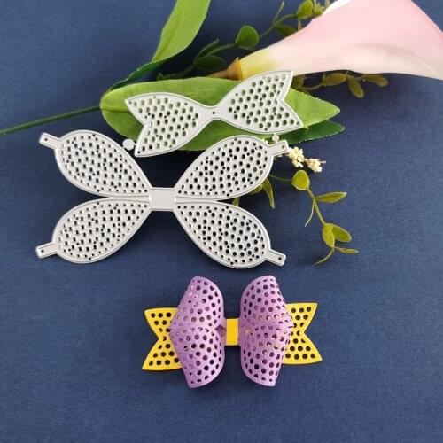 Beautiful bow knot perforated pattern decorative metal cutting die stamping die scrapbook paper processing album template DIY