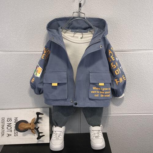 Boys jackets 2021 new Childrens windbreaker spring autumn parka kids fashion Korean baby Camouflage Hooded coat