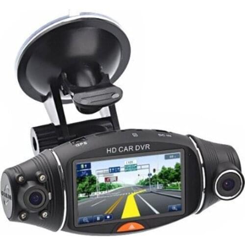 Best 2.7" Car DVR Camera R310 GPS Logger Dual Lens Dash Cam FHD 1080p DVR Video Recorder Camera G-sensor with Night Vision