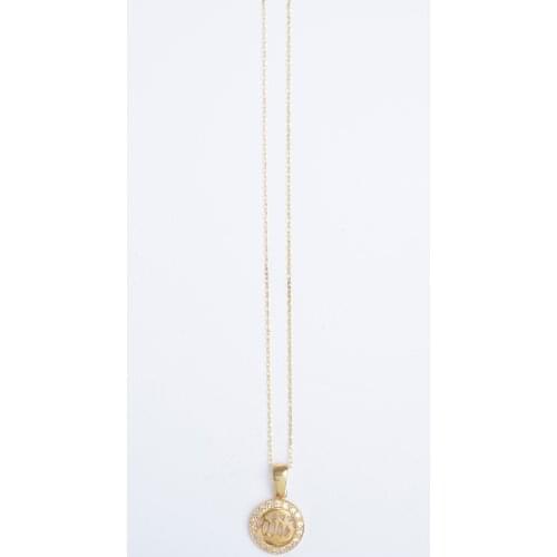 Midyat Silver Allah Written Women Silver Necklace