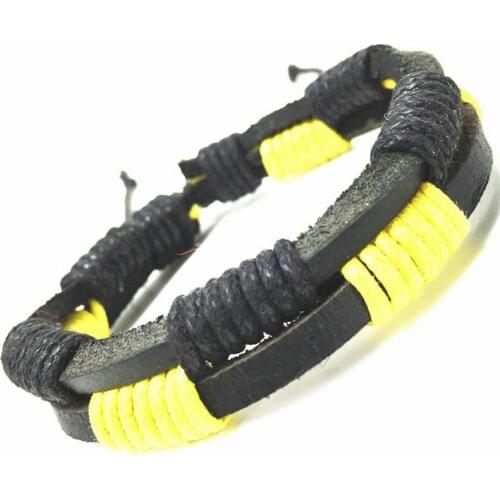 Handmade Fashion Cuff Woven Genuine Leather Bracelets for Women Homme Bohemia Men Jewelry Accessories Wholesale