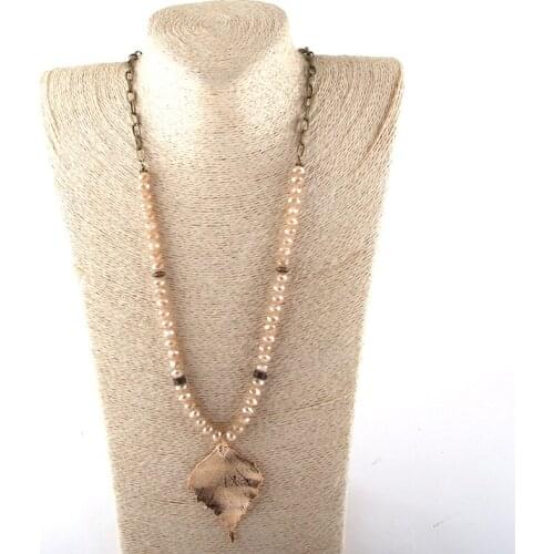 MOODPC Fashion Jewelry Glass Crystal Long Chain Metal Pendant Necklaces For Women Ethnic Necklace