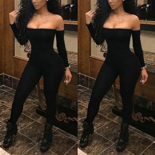 2020 New Solid Sexy Women Jumpsuit Romper Bodycon Playsuit Clubwear Long Party Dress Pants Trousers