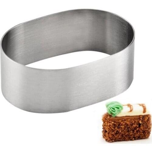 Oval Shaped Stainless Steel Cake Cookie Bakeware Mould Fondant Cookie Cutters Biscuit Mold Kitchen DIY Baking Tools
