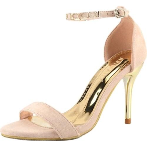 Sexy ankle strap woman Fashion Design Rhinestone shoes ball with high heels transparent ladies high heel Wedding Sanda