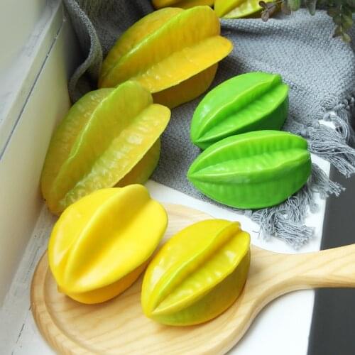 Plastic Fake Carambola Restore Fruit Model Store Window Display Props Spot Simulation Big Carambola