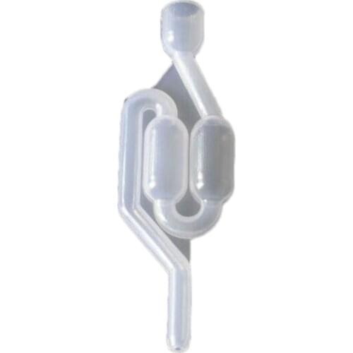 S-Shape Air Lock Twin Bubble Plastic Grommet Homebrew Fermentation Wine New Valve Wine Beer Making Twin Bubble Fermentation