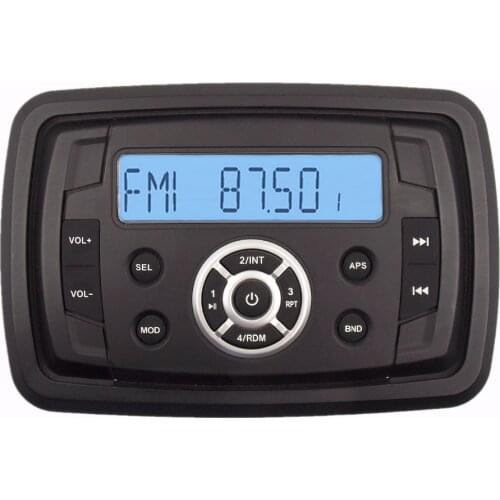 High Power Waterproof Marine Stereo Receiver Bluetooth Audio MP3 Player Sound System AM/FM Use for ATV,UTV,Motorcycle,Yacht