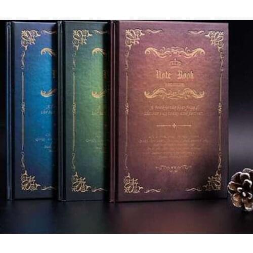 1pcs A5 Hard Leather Note book Diary Magic Book Creative European Retro Art Thickened Notebook 120 Pages