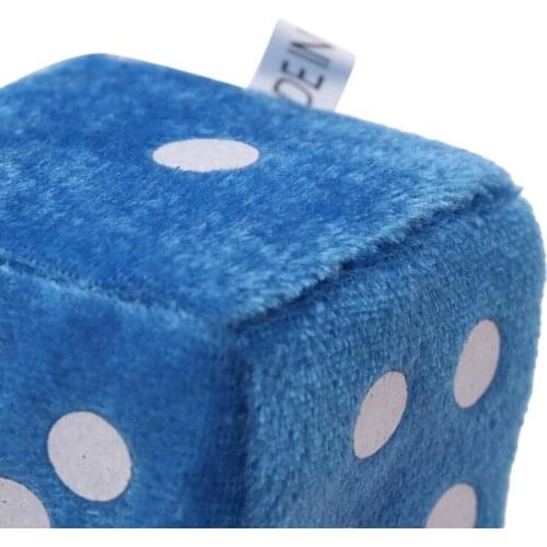 1 Pair Fuzzy Dice Dots Rear View Mirror Hanger Decoration Car Styling Accessorie