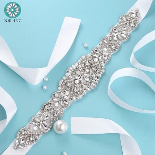 1PC)Rhinestone Bridal belt wedding with crystal diamond wedding dress accessories belt sash for wedding dress WDD1042