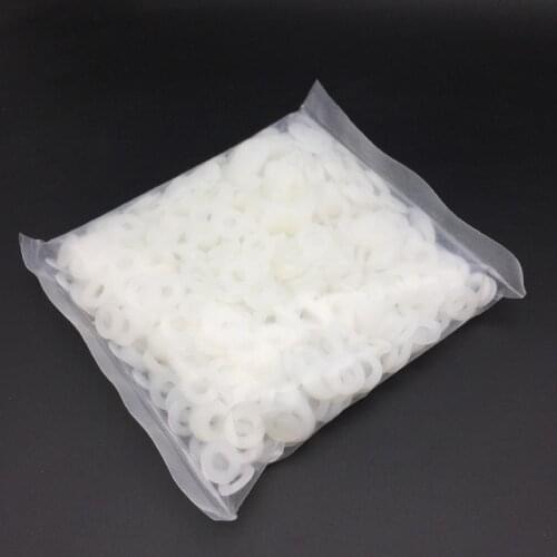1packs M2 M2.5 M3 M4 M5 M6 White Plastic Nylon Washer Plated Flat Spacer Seals Washer Gasket Ring