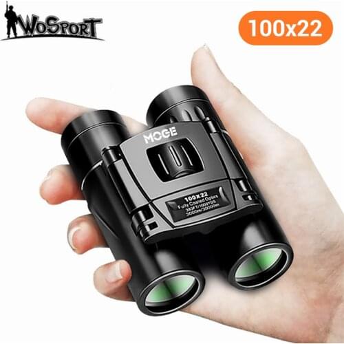 100x22 HD Powerful Mini Binoculars 3000m Long Range Folding Compact Mini Zoom Telescope Outdoor Camping Hunting Optics Equipment