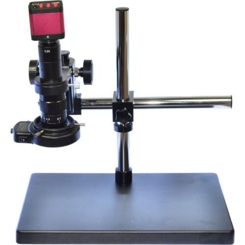 14MP Microscope Camera Kit HDMI USB HD Digital Industrial Video 180X C-MOUNT Lens Big Boom Stand 144 LED Light for PCB Repair