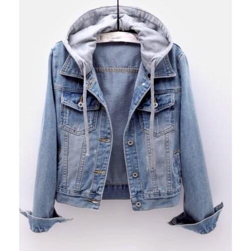 2021 Autumn Women Casual Denim Jacket Female Long Sleeve Blouse Denim Jackets Female Coats & Jackets