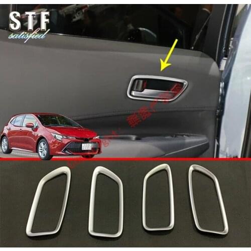 ABS Pearl Chrome Interior Door Handle Cover Trim For Toyota Corolla Hatchback Auris Sport 2019 2020