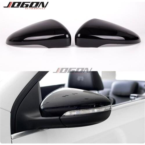 Accessories Bright black Rear View Mirror Cover For VW Golf 6 GTI R20 MK6 2008-2012 Replace Car styling