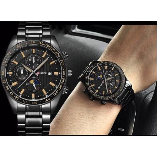 Sport Watches for Men Stainless Steel Strap Relogio Masculino Brand Luxury Man Leisure Calendar Quartz Watch Waterproof Watches