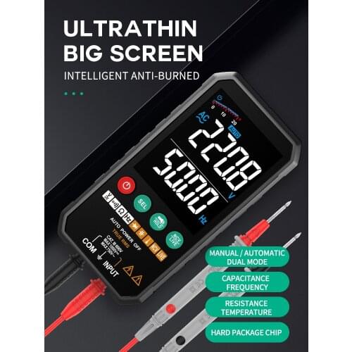 Digital Multimeter Professional High Precise 6000 Counts 1000V AC DC Ohm Hz NCV Live ℃ μF Duty Multimetro Voltmeter Smart Tester