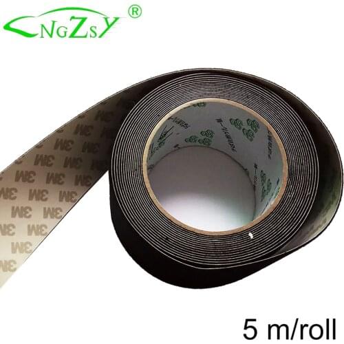 5M/Roll Black Felt Tape For Squeegee With Self Adhesive Glue Replacement Fabric Felt Edge For Scraper Car Wrap Tools A08-5M