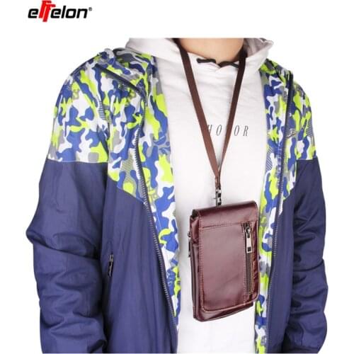 Genuine 6.3'' Mobile Phone Bag Case for Samsung S8 S9 plus Note 8 Soft Leather Belt Phone Pouch Holster for iPhone 9 8 7 6 plus