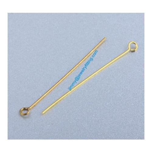 Jewelry Making findings Eye Pins Brass Pins ;Scarf Pins findings 0.6*40mm