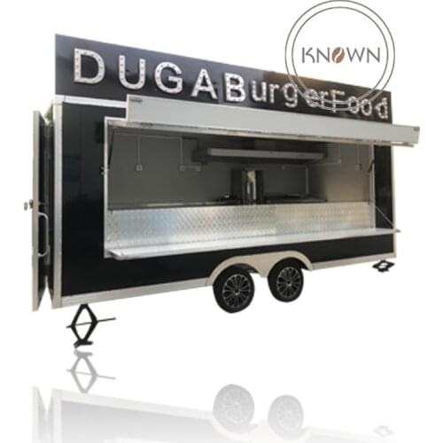Hot sale mobile food cart / fast food truck / red square food trailer with cooking equipment and support customize