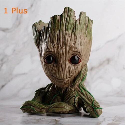 Groot maceta for planter pot action figures toys baby groot figure pen flower pot