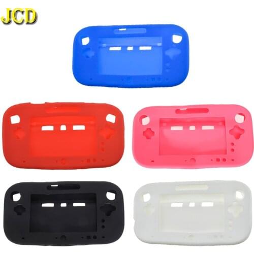JCD Silicone Rubber Case For Wii U Console Protector Ultra Soft Gel Cover Skin Shell for Nintend WiiU Gamepad Controller 5 Color