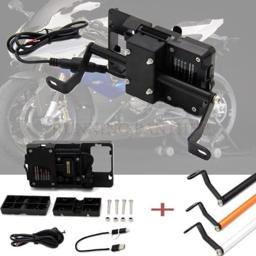 Motorcycle Mount Mounting Bracket Adapter Holder+USB Charging For 1290 Super Adventure S R 2017 2018
