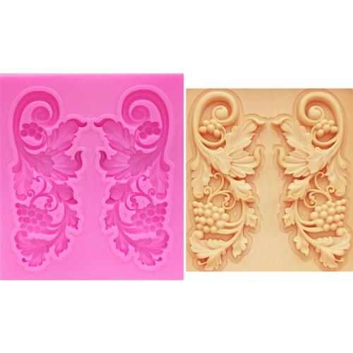 M1051 Sugarcraft Grape vine lace Silicone mold fondant mold cake decorating tools chocolate gumpaste mold