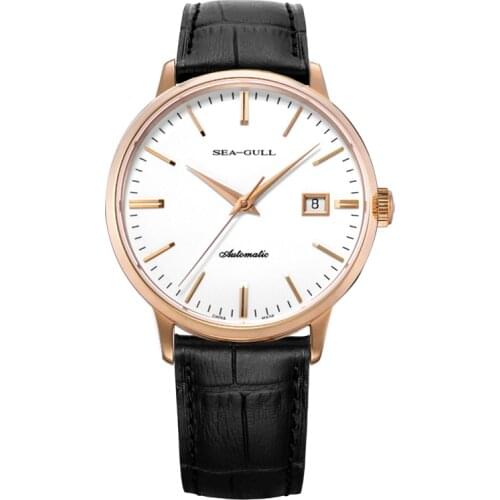 Seagull Mens Mechanical Wristwatches Business watch Calendar 50m Waterproof Leather Buckle Male Watches Couple watch 219.613