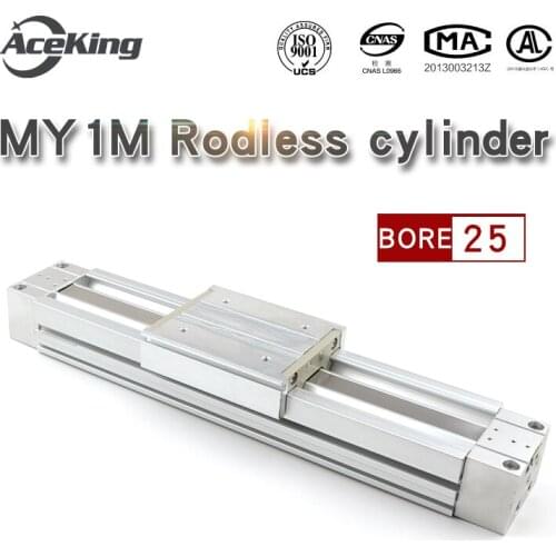 MY1M Sliding guide rail type rodless cylinder MY1M25/MY1M25G-100/200/300/400/500/600/700/800/900/1000 MY1M25-100 MY1M25-200