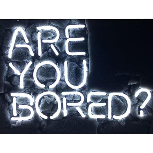 Are You Bored Neon Sign Handmade Neon Wall Signs for Room Decor Home Bedroom Girls Pub Hotel Beach wall Recreational Game Window