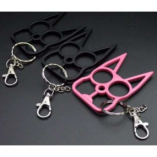 New Cute Cat Keychain for Girls Creative Alloy Fashion Car Key Chain Women Trendy Bag Keyring Jewelry Gift