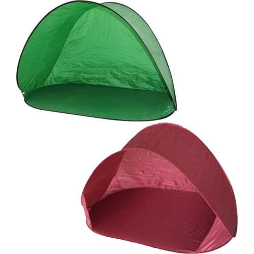 Beach Tent Automatic Open Tent Pop Up Sun Shelter Blocking Ultraviolet Cloth Summer Season Sand Tent With Steel Wire Bracket