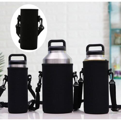Portable Water Bottle Carrier Insulated Cup Cover Bag Holder Pouch with Strap Diving cloth cover, soft and exquisite workmanship