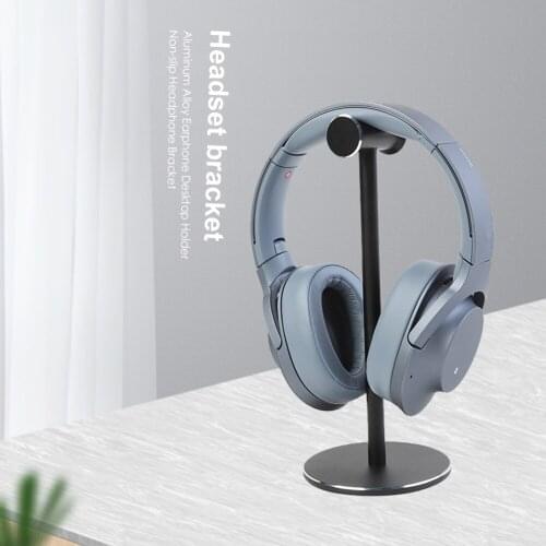 Portable Aluminum Alloy Headphone Desktop Stand Hanger Head Mounted Hook Durable Non-slip Earphones Display Holder Accessories