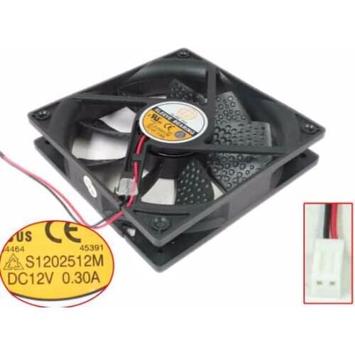 S1202512M DC 12V 0.30A 120x120x25mm 2-Wire Server Cooling Fan