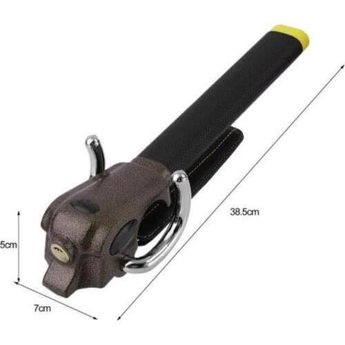 Foldable Steering Wheel Anti-theft 3-direction Airbag Lock Alloy+Leather Handy Kit Car