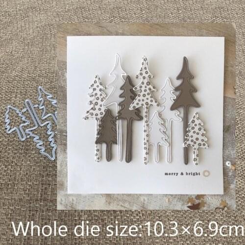 New Design Craft Metal Cutting Die cut die 3pcs tree decoration scrapbooking Album Paper Card Craft Embossing Die Cuts