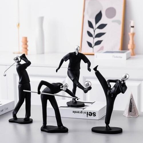 Bicycle Statue Champion Cyclist Sculpture Figurine Resin Modern Abstract Art Athlete Bicycler Figurine Home Decor