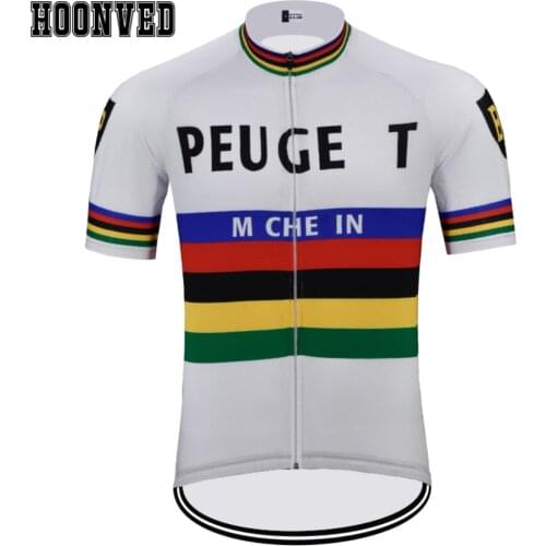 Tour de Spain Go Pro Man PEUGEO road Cycling Jersey Retro Short Sleeves Clothing Summer Mtb Triathlon maillot ciclismo hombre