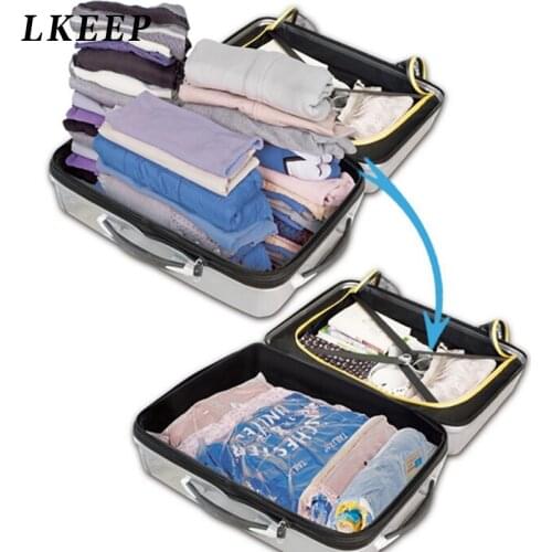 Hand Rolling Type Vacuum Compressed Bags Storage Travel Accessories Space Saving Bags Clothing Seal Compressed Organizer