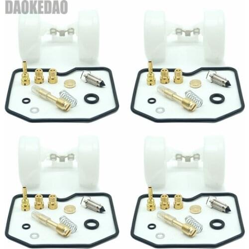 For Kawasaki Zephry 550 ZR550 ZR Carburetor Repair Kits Float Main Slow Jets Srews O-rings Rebuild Parts 4 Sets 30mm Keihin Carb