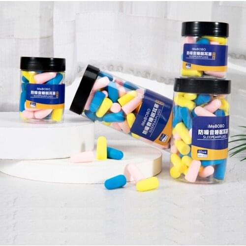 60 pcs/set Ear Plugs Tapones Oido Ruido Earplugs Noise Reduction Sleep Oordoppen Filter For Ears Soft Sponge Soundproof Earplugs