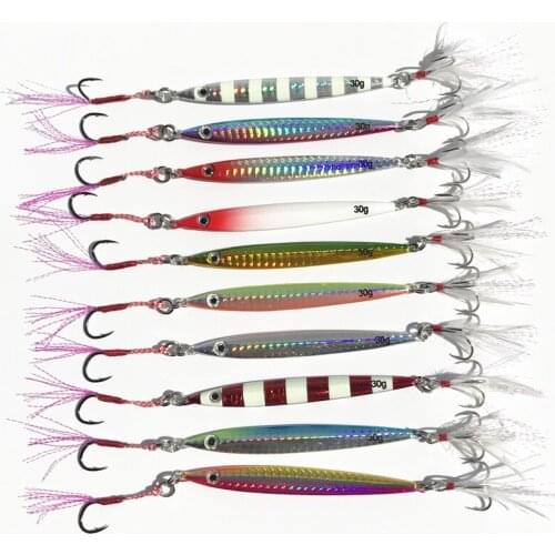 10 Pieces30g 9cmMetal Lure Fishing Spoon Freshwater Fishing Hard LureSliceJigBait Spoon Fishing Tackle Metal Jigging