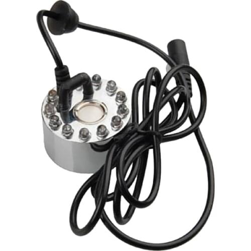 12 LED Colorful Ultrasonic Mist Maker Fogger Water Misting Pond