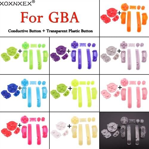 2sets for GBA keyboard button conductive rubber pad D pad replacement button A B L R button power switch button