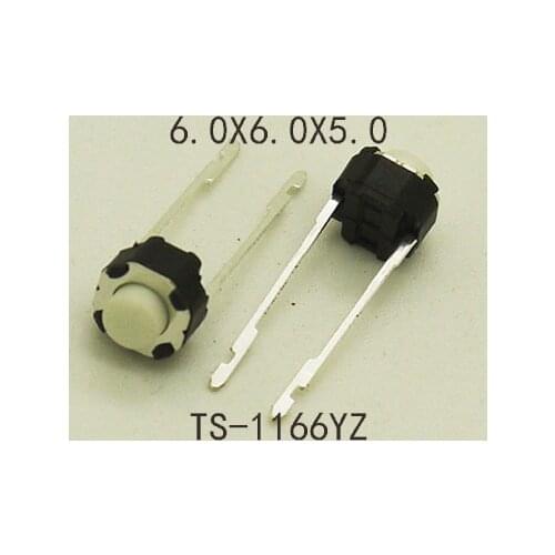 30PCS 6x6x5/4.3mm Middle 2PIN DIP Long Pin Mini Push Button Switch for Audio PCB mounting Momentary Tact Switch Button copper